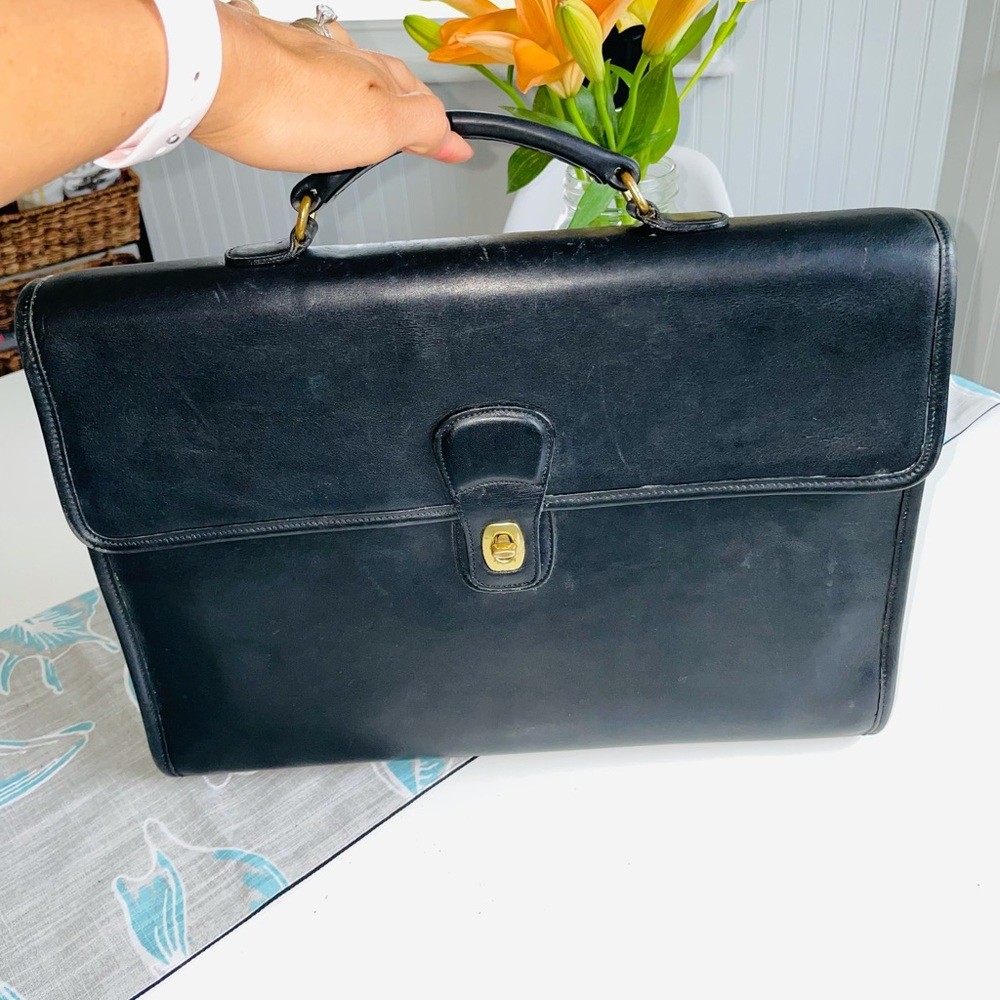 Coach Fold-Over Briefcase Made in Italy - Picture 2 of 13